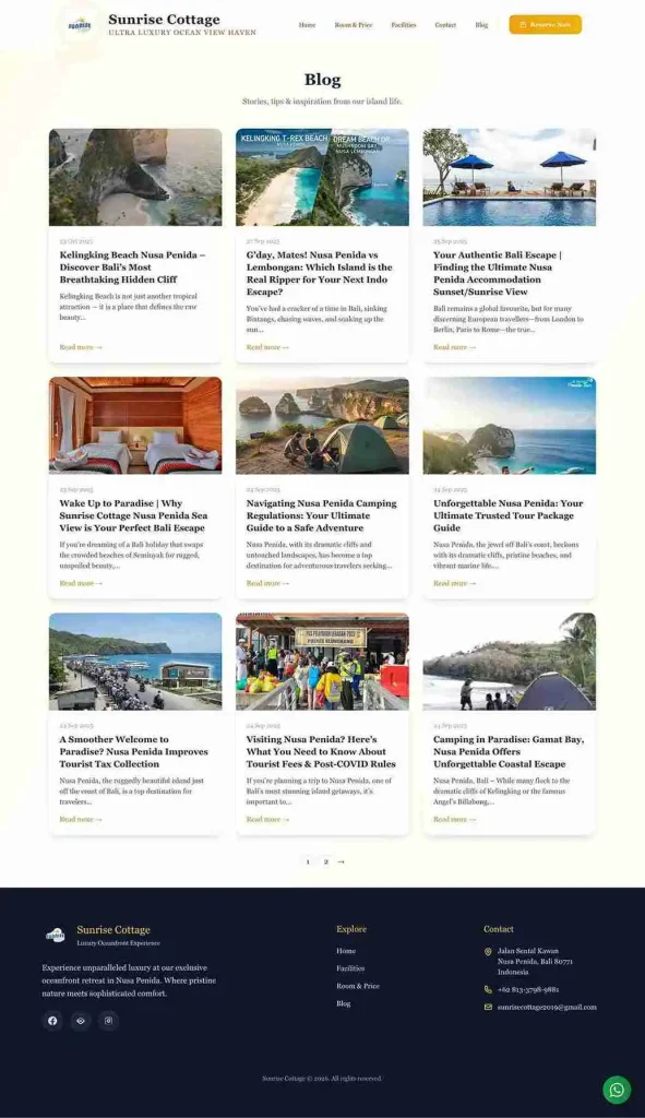 Sunrise Cottage Penida | Villa Website